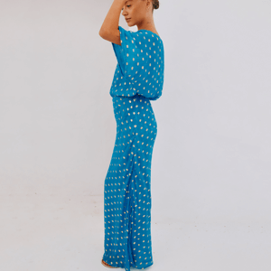 Never Fully Dressed Blue Jacquard Tilly Dress